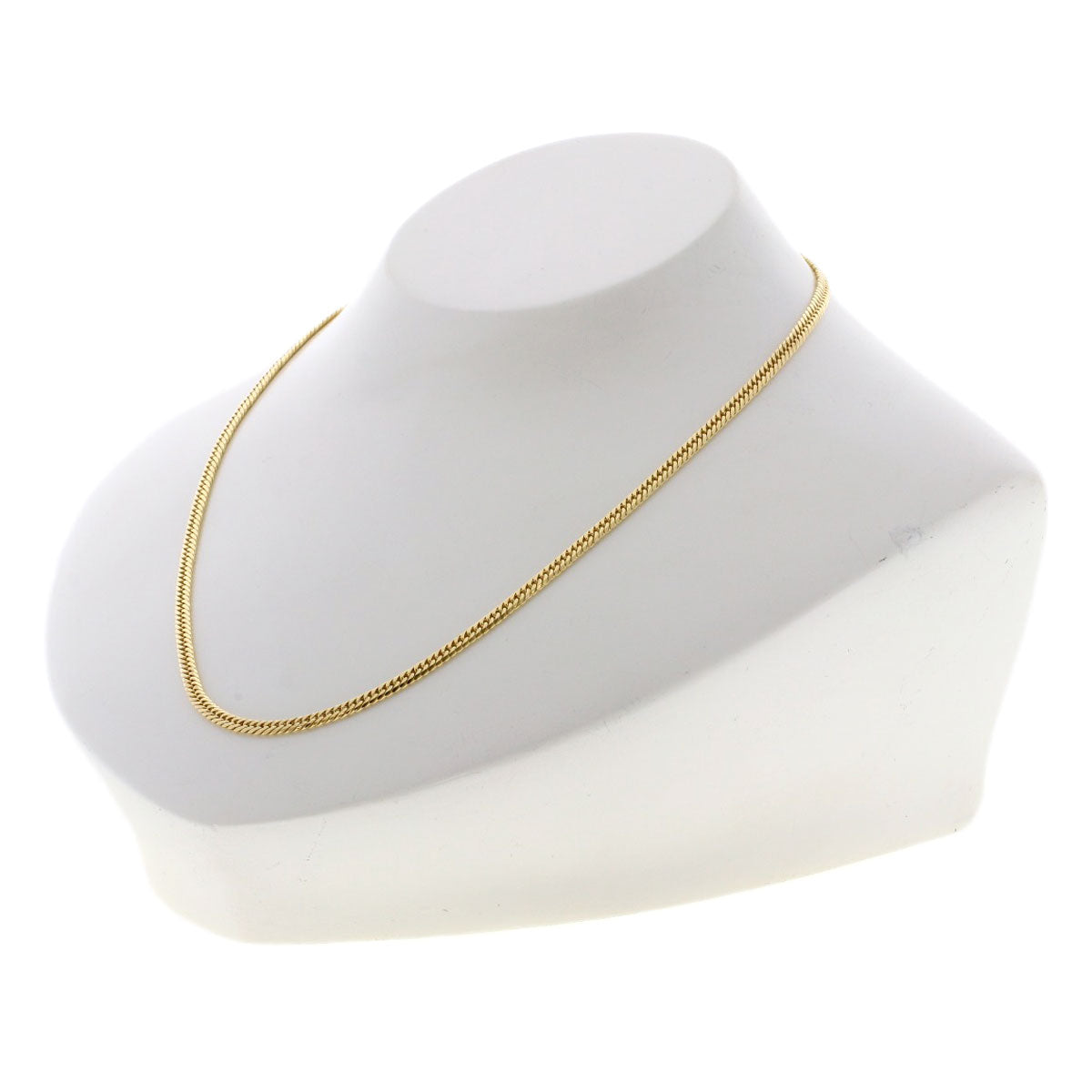 Curb chain Kihei W6 side Necklace K18 Yellow Gold 10g　mens
