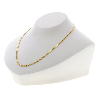 Curb chain Kihei W6 side Necklace K18 Yellow Gold 10g　mens