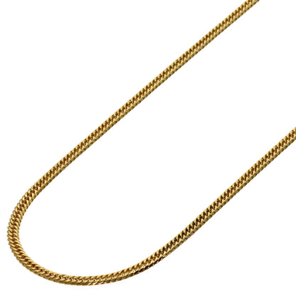 Curb chain Kihei W6 side Necklace K18 Yellow Gold 10.2g　Ladies