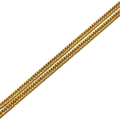 Curb chain Kihei W6 side Necklace K18 Yellow Gold 10.2g　Ladies