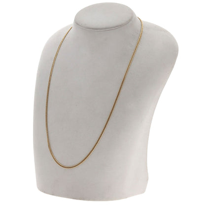 Curb chain Kihei W6 side Necklace K18 Yellow Gold 10.2g　Ladies