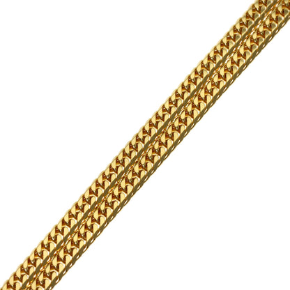 Curb chain Kihei W6 side Necklace K18 Yellow Gold 10.2g　Ladies