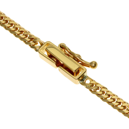 Curb chain Kihei W6 side Necklace K18 Yellow Gold 10.2g　Ladies