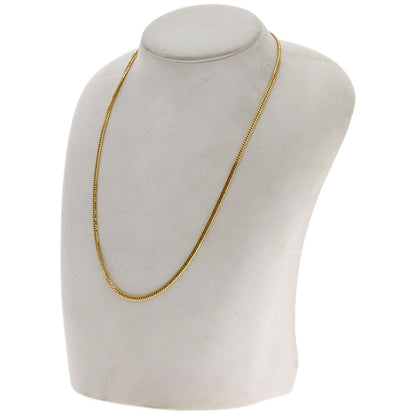 Curb chain Kihei W6 side Necklace K18 Yellow Gold 10.2g　Ladies
