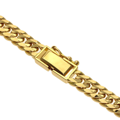 Curb chain, multi-faceted cut. Necklace K18 Yellow Gold 51.2g　mens
