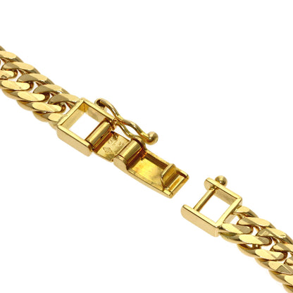 Curb chain, multi-faceted cut. Necklace K18 Yellow Gold 51.2g　mens