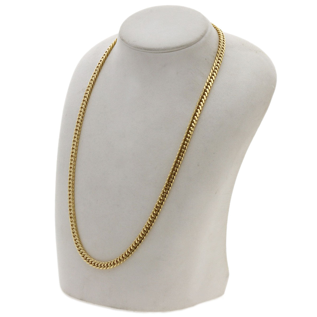 Curb chain, multi-faceted cut. Necklace K18 Yellow Gold 51.2g　mens