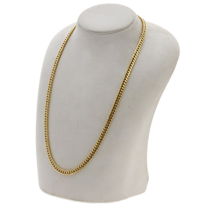 Curb chain, multi-faceted cut. Necklace K18 Yellow Gold 51.2g　mens