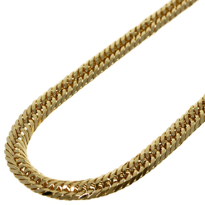 Curb chain Kihei triple 12 sides Necklace K18 Yellow Gold 30.2g　mens