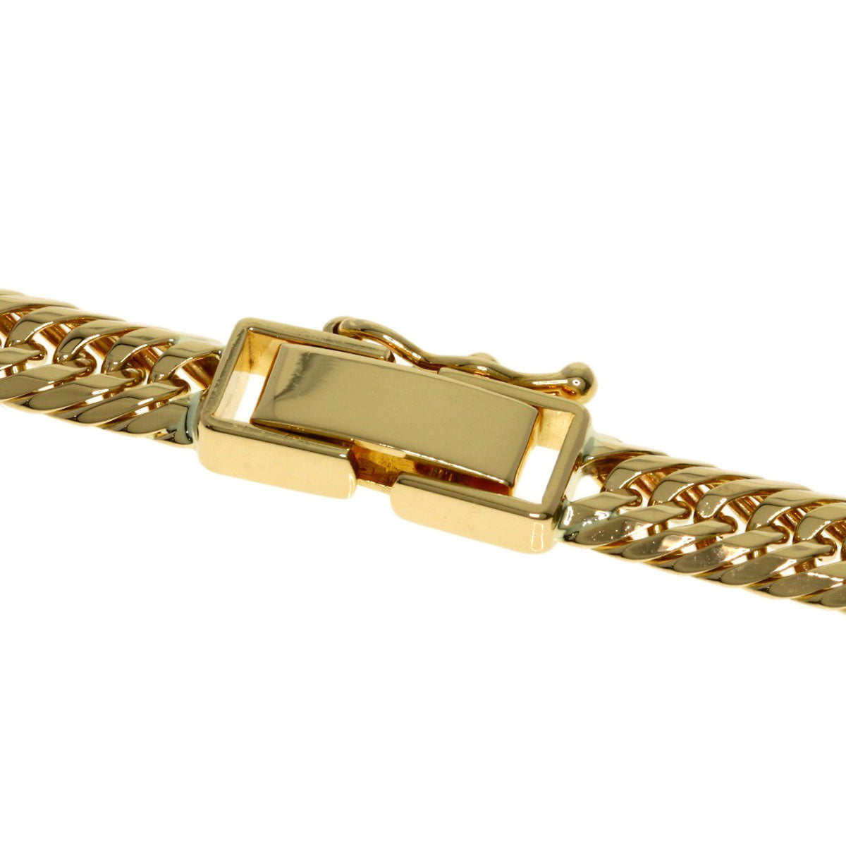 Curb chain Kihei triple 12 sides Necklace K18 Yellow Gold 30.2g　mens