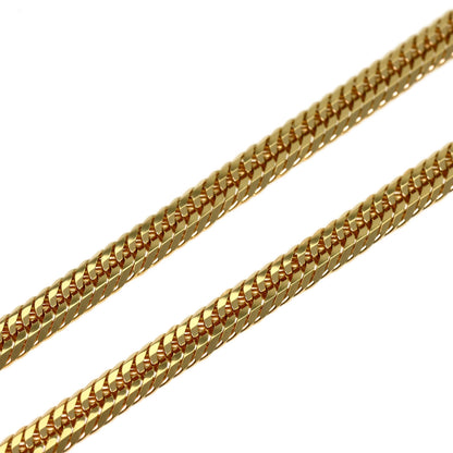 Curb chain, triple 8-sided. Necklace K18 Yellow Gold 28.2g　mens