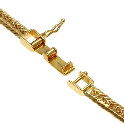 Curb chain, triple 8-sided. Necklace K18 Yellow Gold 28.2g　mens