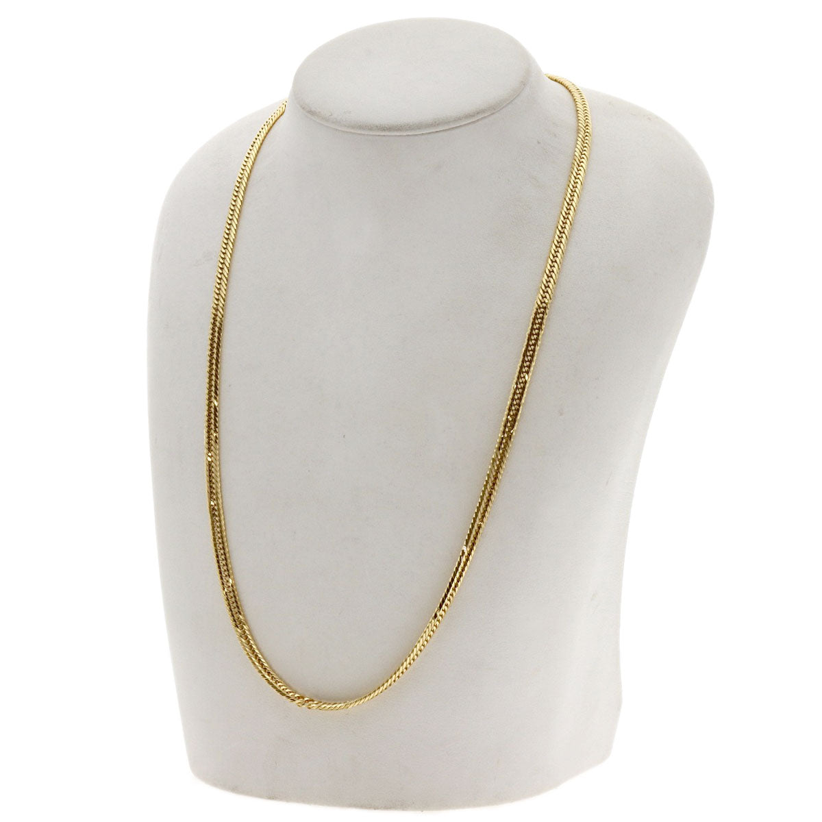 Curb chain, triple 8-sided. Necklace K18 Yellow Gold 28.2g　mens