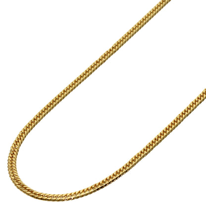 Curb chain Kihei W6 side Necklace K18 Yellow Gold 13g　Ladies