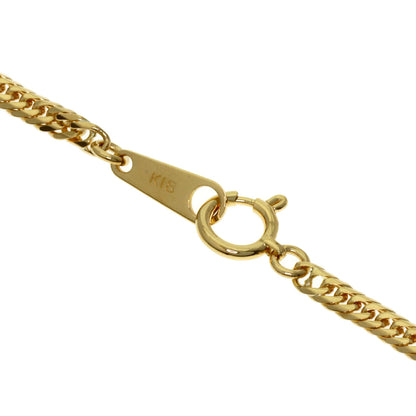 Curb chain Kihei W6 side Necklace K18 Yellow Gold 13g　Ladies