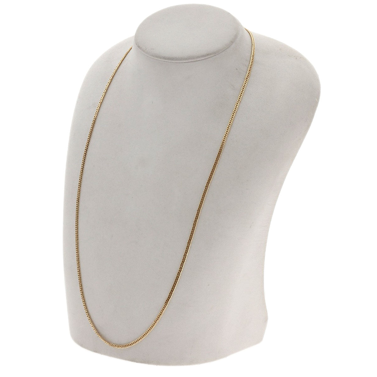 Curb chain Kihei W6 side Necklace K18 Yellow Gold 13g　Ladies