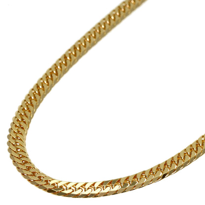 Curb chain Kihei W6 side Necklace K18 Yellow Gold 30g　mens