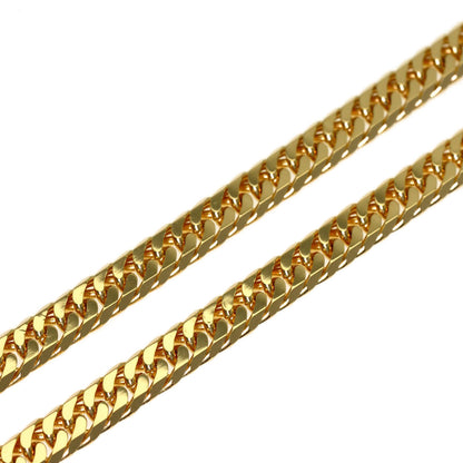 Curb chain Kihei W6 side Necklace K18 Yellow Gold 30g　mens
