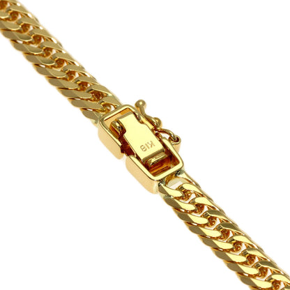 Curb chain Kihei W6 side Necklace K18 Yellow Gold 30g　mens
