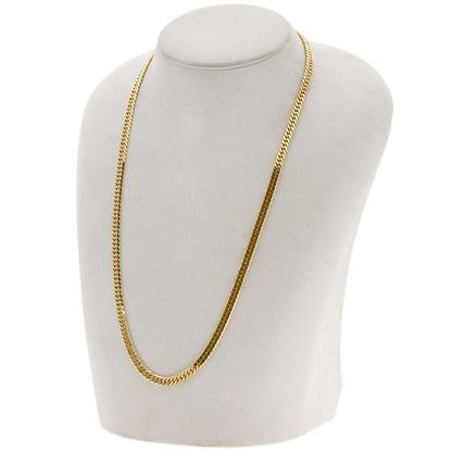 Curb chain Kihei W6 side Necklace K18 Yellow Gold 30g　mens