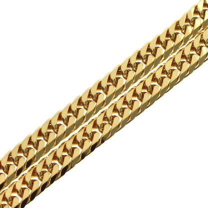 Curb chain Kihei W6 side Necklace K18 Yellow Gold 30.2g　mens