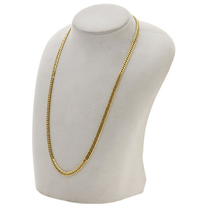Curb chain Kihei W6 side Necklace K18 Yellow Gold 30.2g　mens