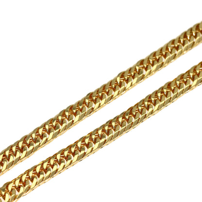 Curb chain, triple 8-sided. Necklace K18 Yellow Gold 19.8g　Ladies