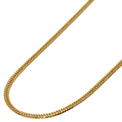 Curb chain Kihei W6 side Necklace K18 Yellow Gold 10.2g　Ladies