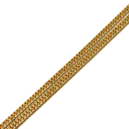Curb chain Kihei W6 side Necklace K18 Yellow Gold 10.2g　Ladies