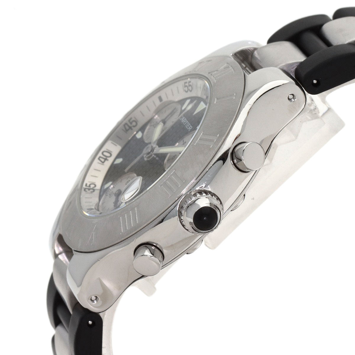 CARTIER 21 CHRONOSCAPH Watches W10125U2 Stainless Steel/Rubber mens