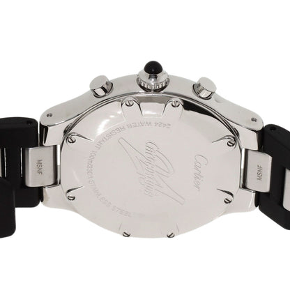 CARTIER 21 CHRONOSCAPH Watches W10125U2 Stainless Steel/Rubber mens