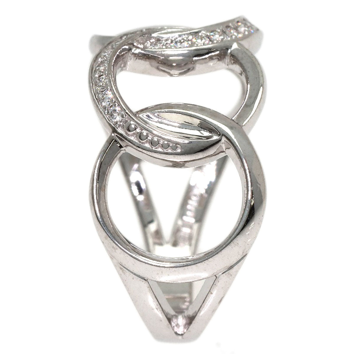 MIKIMOTO Circle Diamond Ring K18 White Gold Ladies [Used]