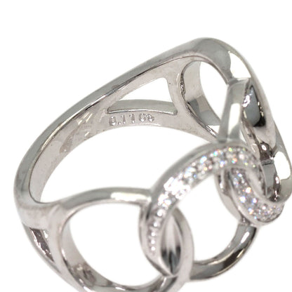 MIKIMOTO Circle Diamond Ring K18 White Gold Ladies [Used]
