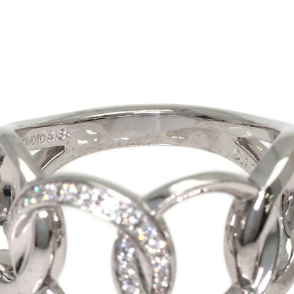 MIKIMOTO Circle Diamond Ring K18 White Gold Ladies [Used]