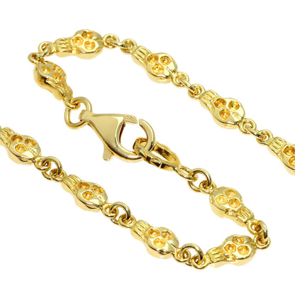 0.62ct Skull motif diamond Necklace K18 Yellow Gold 24g　Ladies