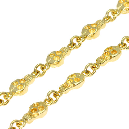0.62ct Skull motif diamond Necklace K18 Yellow Gold 24g　Ladies