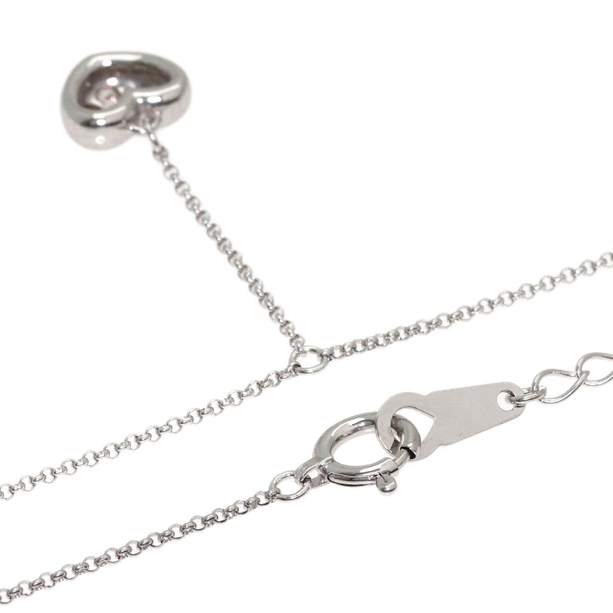 TASAKI Heart Diamond Necklace K18 White Gold Ladies [Used]