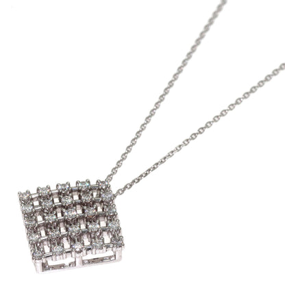 TASAKI Square Diamond Necklace K18 White Gold Ladies [Used]