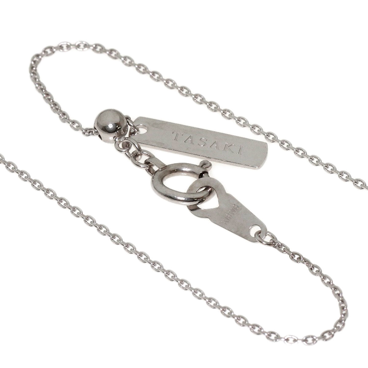 TASAKI Square Diamond Necklace K18 White Gold Ladies [Used]