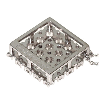 TASAKI Square Diamond Necklace K18 White Gold Ladies [Used]