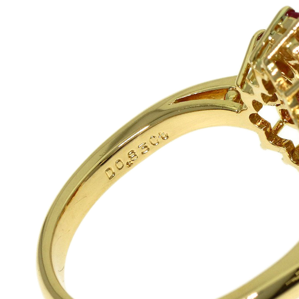 MIKIMOTO Diamond Ruby Ring K18 Yellow Gold Ladies [Used]
