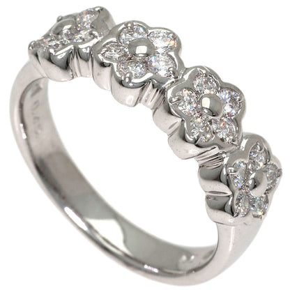 Ponte Vecchio Flower Diamond Ring K18 White Gold Ladies [Used]