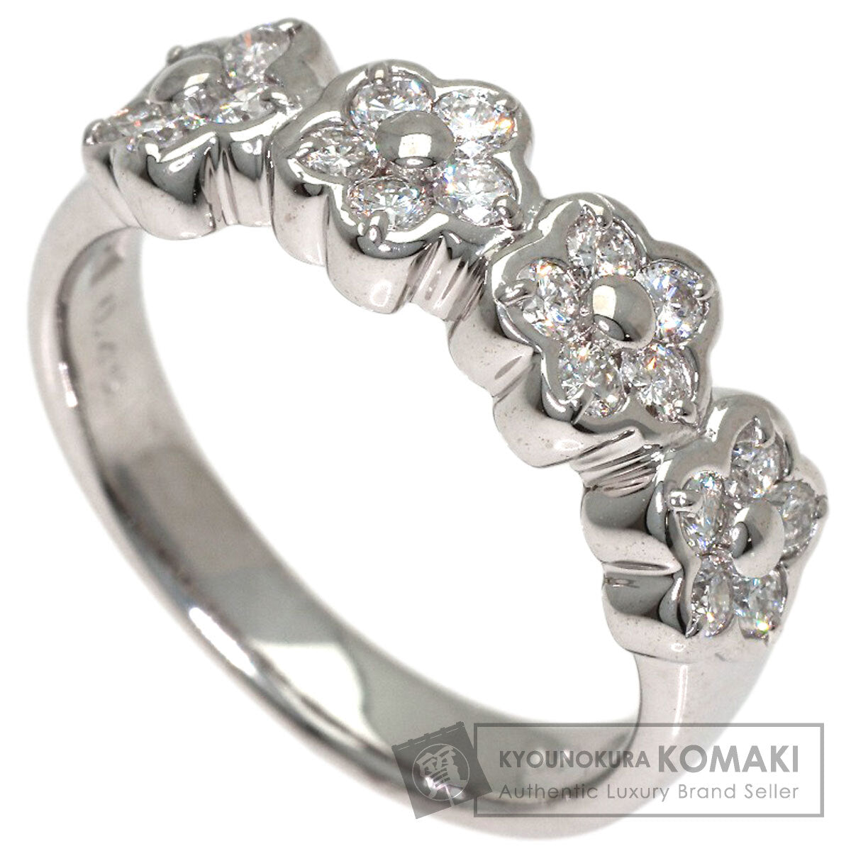 Ponte Vecchio Flower Diamond Ring K18 White Gold Ladies [Used]