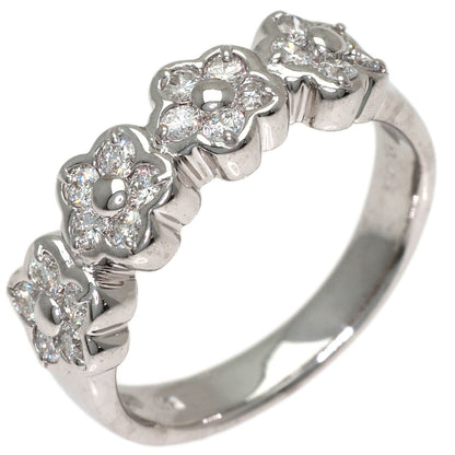 Ponte Vecchio Flower Diamond Ring K18 White Gold Ladies [Used]