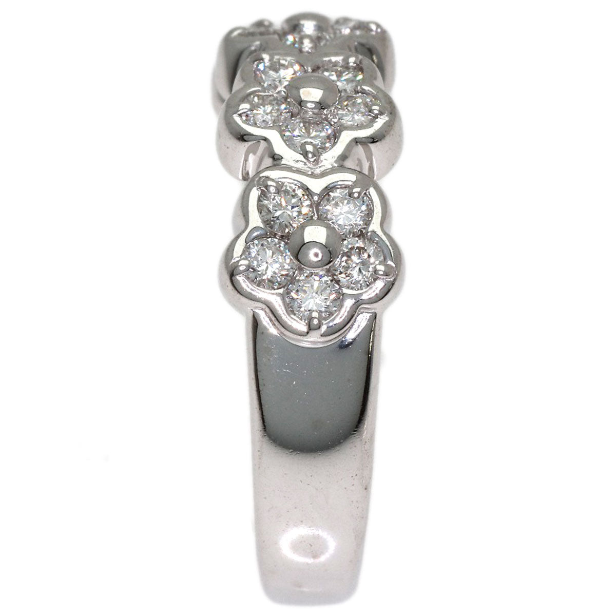 Ponte Vecchio Flower Diamond Ring K18 White Gold Ladies [Used]