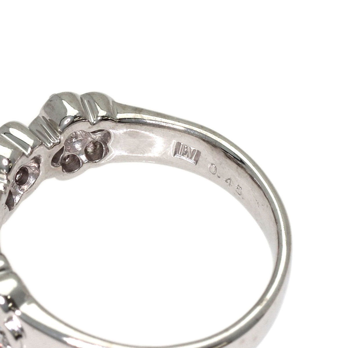 Ponte Vecchio Flower Diamond Ring K18 White Gold Ladies [Used]