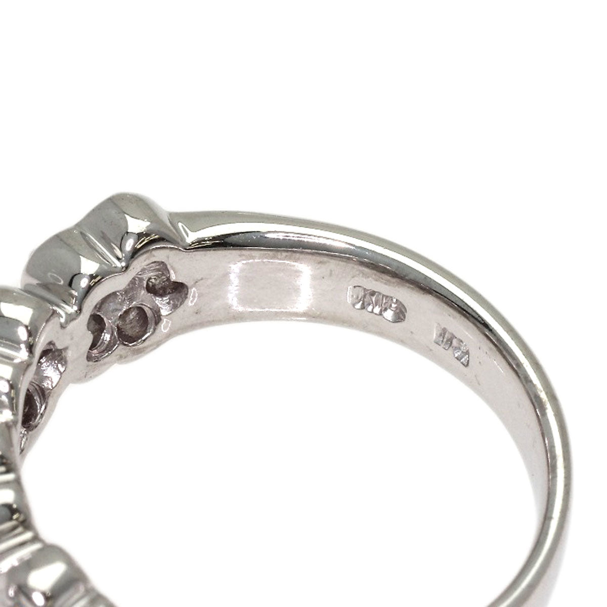 Ponte Vecchio Flower Diamond Ring K18 White Gold Ladies [Used]