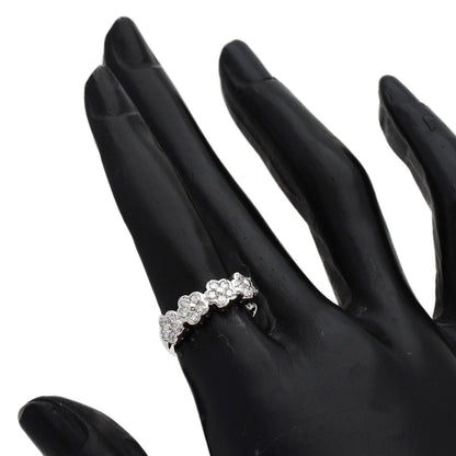 Ponte Vecchio Flower Diamond Ring K18 White Gold Ladies [Used]