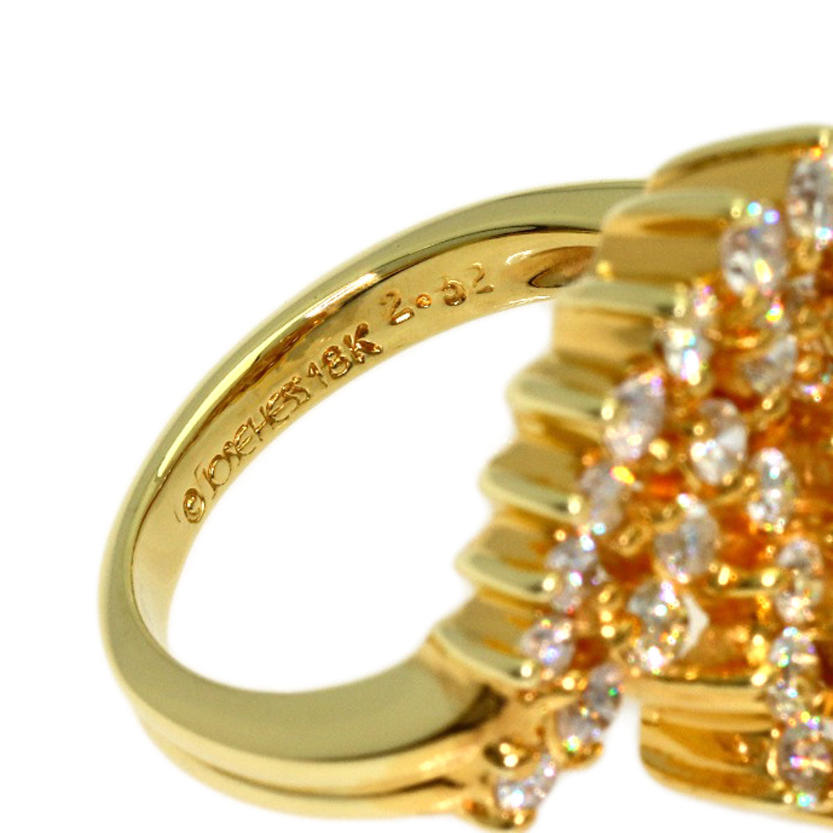 2.32ct Diamond JOSEHESSD Ring K18 Yellow Gold 10.4g　Ladies
