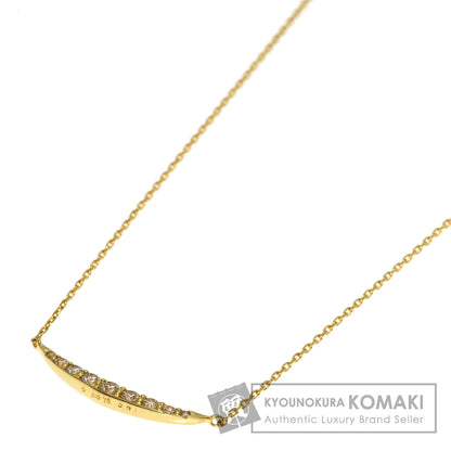 Ponte Vecchio Diamond Necklace K18 Yellow Gold Ladies [Used]